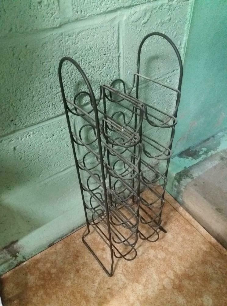 Porte bouteilles fer forgé - 2 modèles différents, Ophalen, Gebruikt, Hout