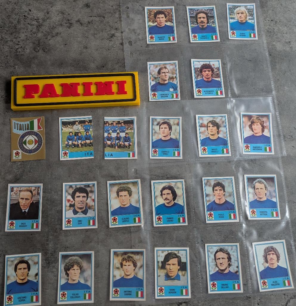 AUTOCOLLANTS PANINI FOOT EUROPE 80 ITALIE 23x rares, Envoi, Neuf