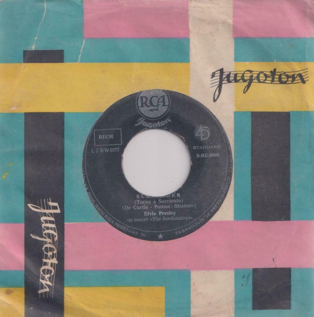 Elvis Presley – Surrender / Lonely man - Single, Enlèvement ou Envoi, Utilisé, Pop