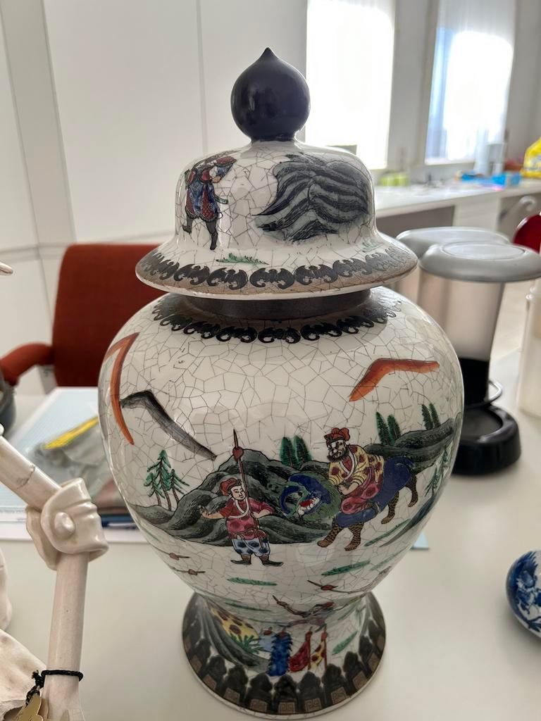 Beau vase chinois fait main 42 cm 30 cm + 12 cm, Enlèvement