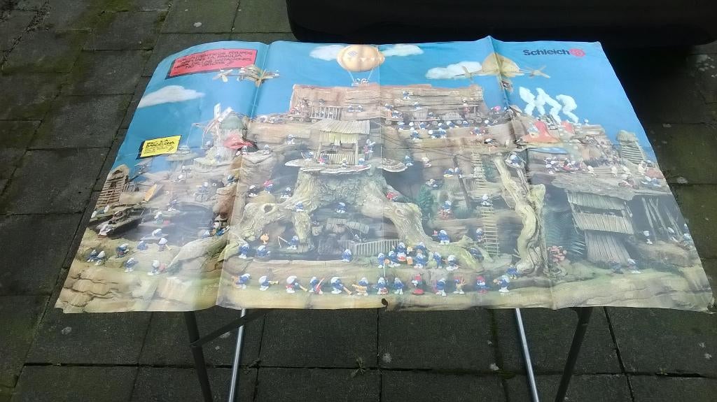 Grand poster Schtroumpf Schleich, Enlèvement ou Envoi, Utilisé, Différents Schtroumpfs, Autres types