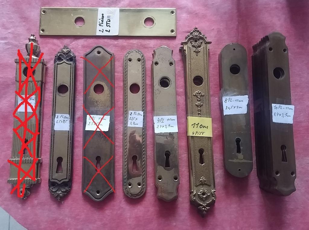 Messing klinken platen/borden/rozet/Plaques/Rosace/laiton, Ophalen of Verzenden, Gebruikt, Overige materialen, Overige typen