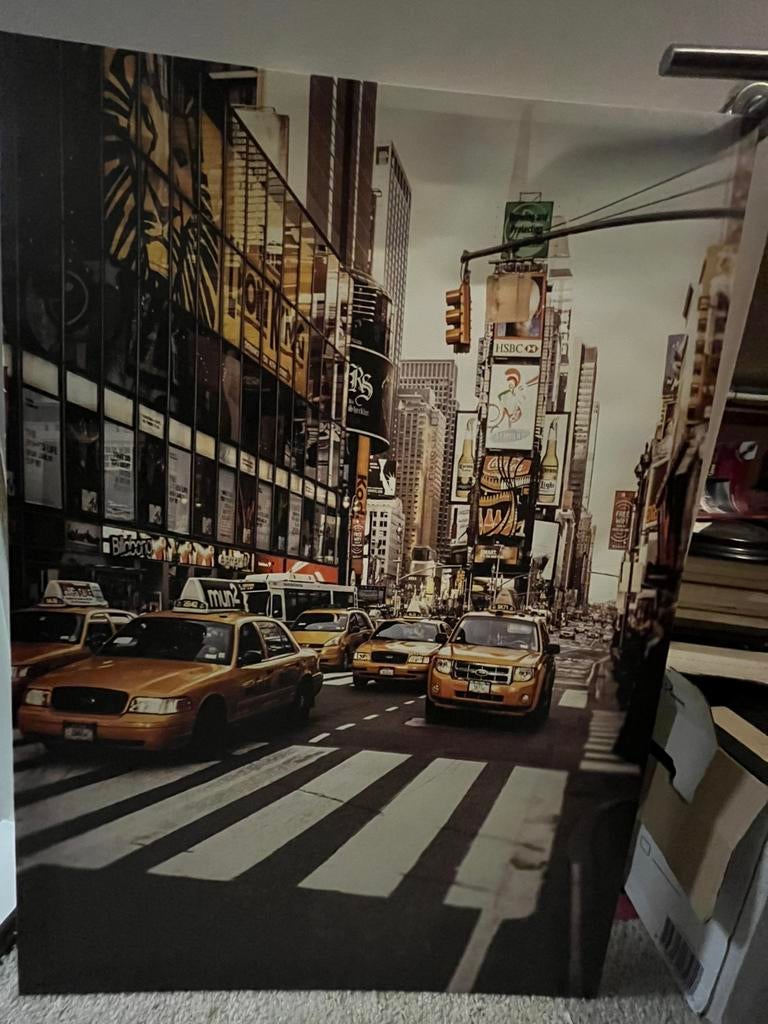 Decoratie schilderij new york 70 x 100 cm, Ophalen, Zo goed als nieuw, Schilderij