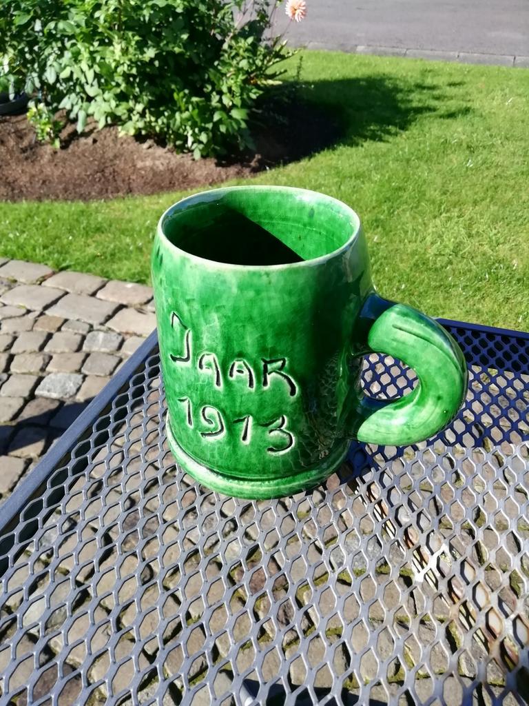 Groene stenen pot, Ophalen of Verzenden, Zo goed als nieuw