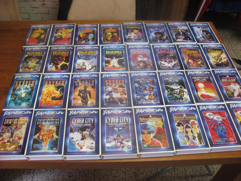 LOT DE 49 VHS MANGA MANIA, Ophalen, Zo goed als nieuw, Tekenfilm