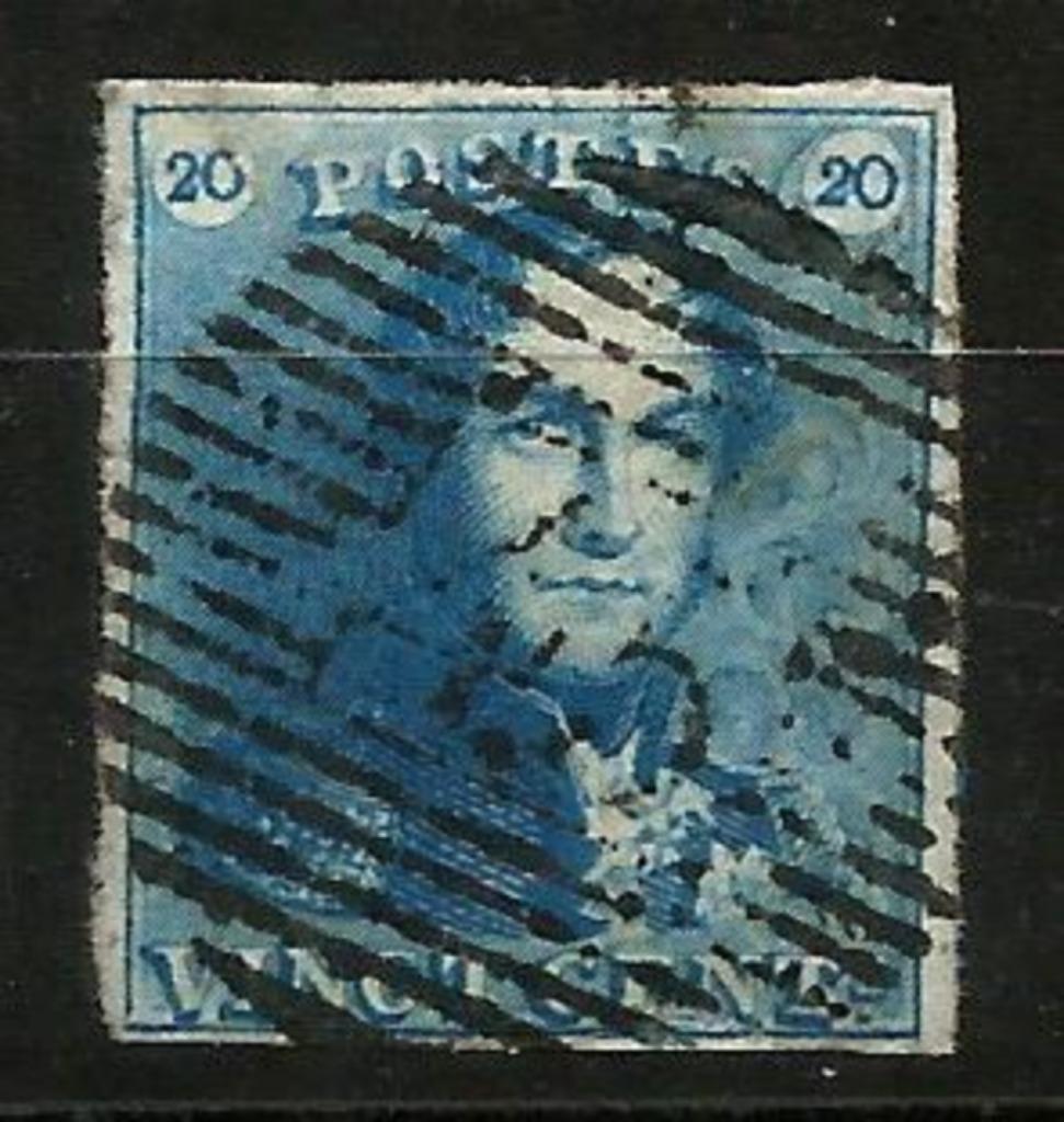 België 1849 Kon. Leopold I OBP 2, Postzegels en Munten, Postzegels | Europa | België, Met stempel, Koninklijk huis, Ophalen of Verzenden