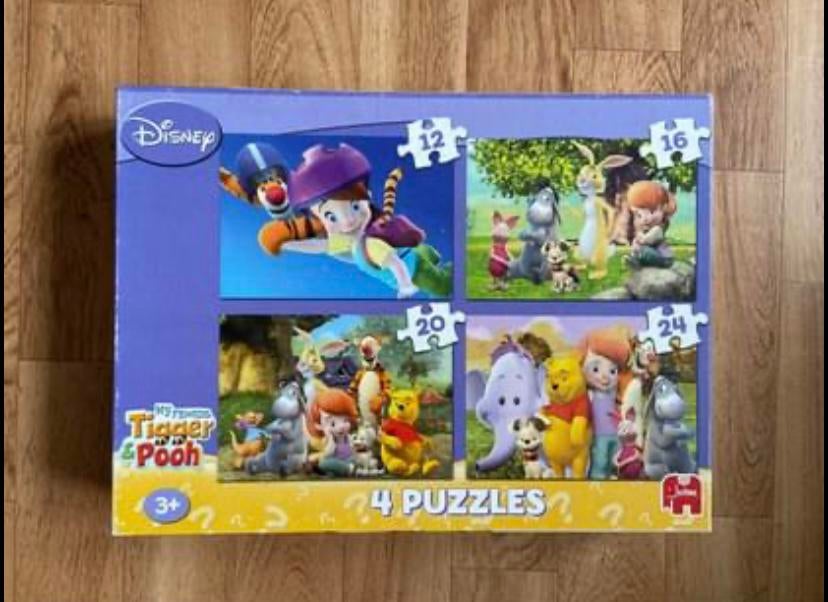 4 puzzles Winnie l'ourson, Comme neuf