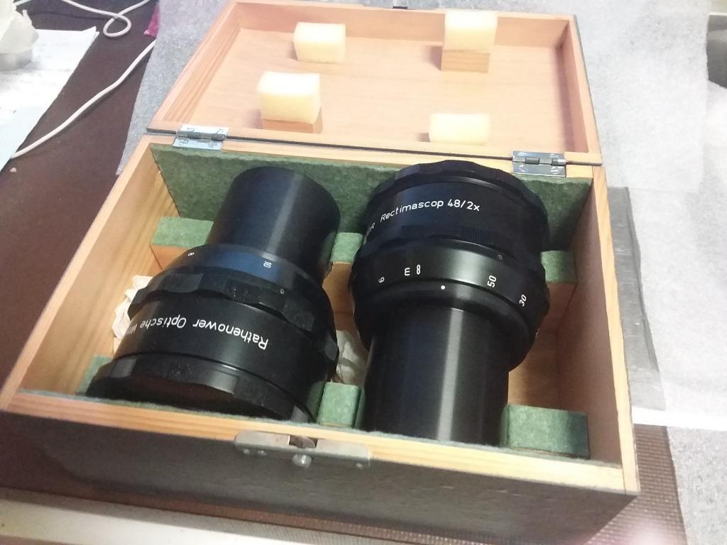 2 scopelenzen voor 16mm projectoren, Audio, Tv en Foto, Ophalen of Verzenden, 16mm film