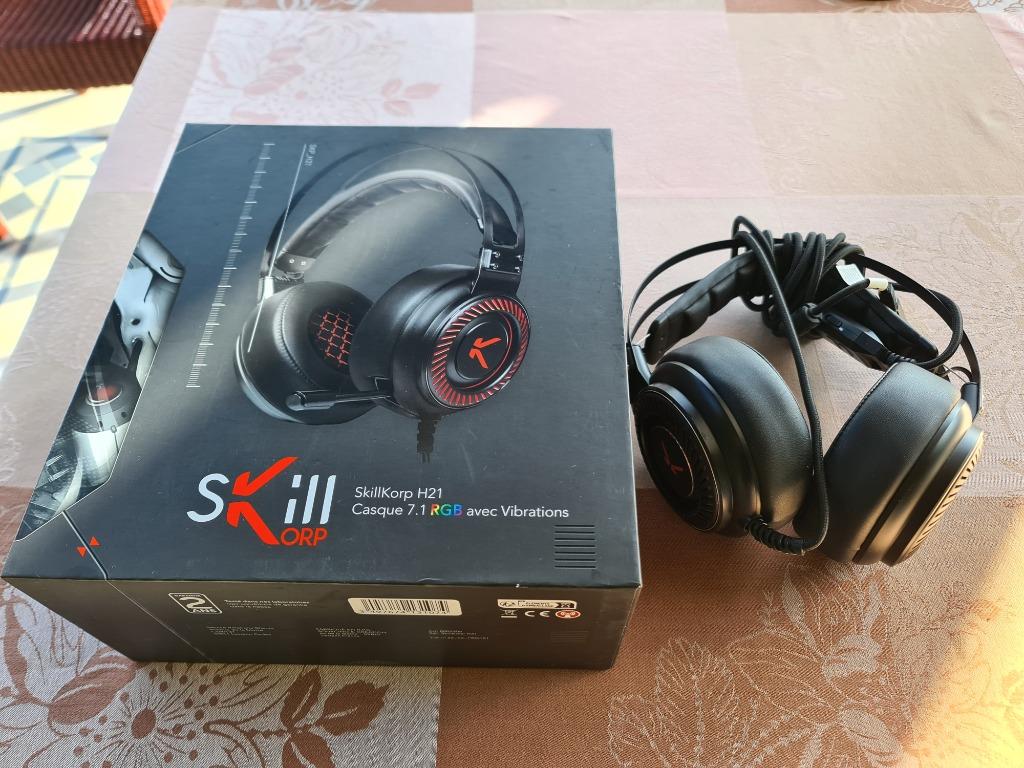 Casque gamer SKP H21- Noir, Neuf, Casque gamer, On-ear, Enlèvement