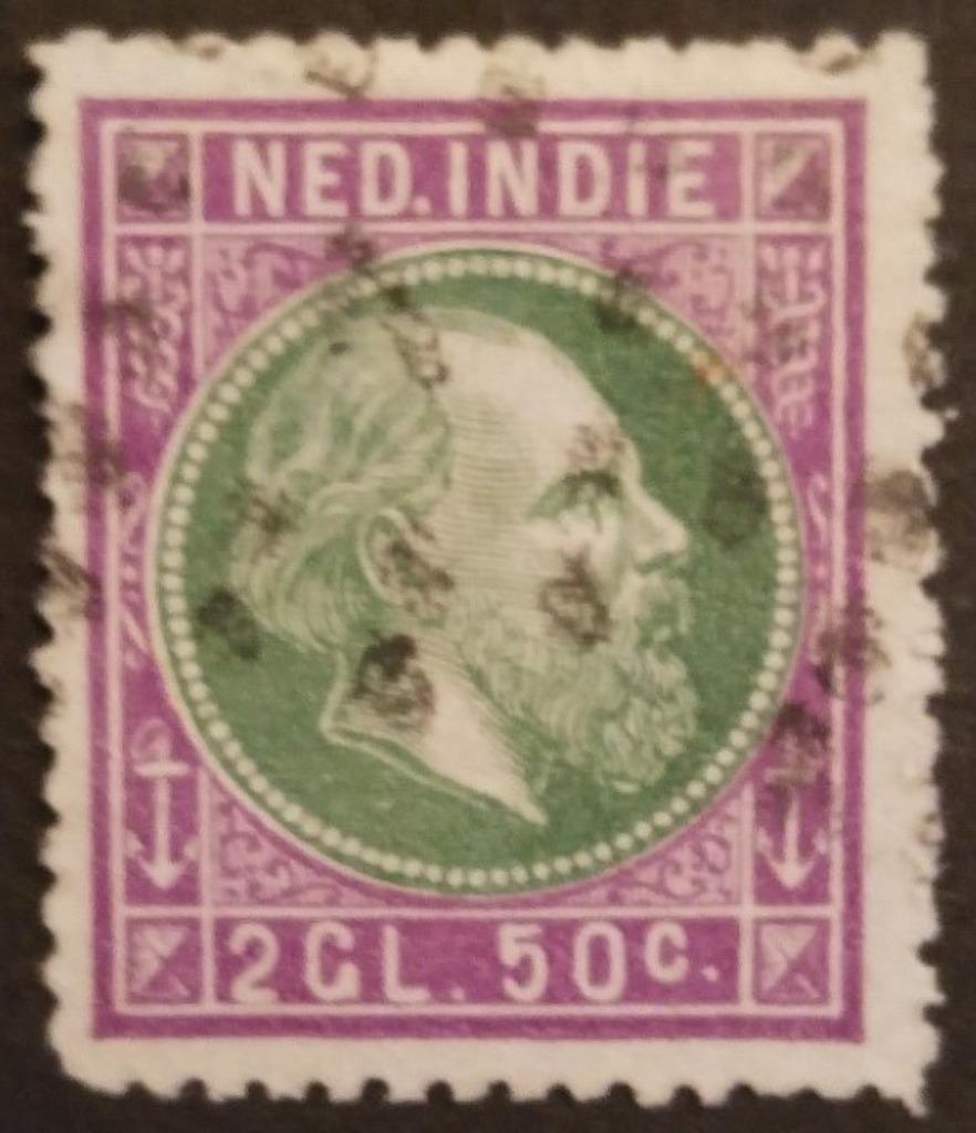 NED.INDIË - nr. 16A met puntstempel, Timbres & Monnaies, Timbres | Indes orientales néerlandaises, Envoi, Affranchi, Indes néerlandaises