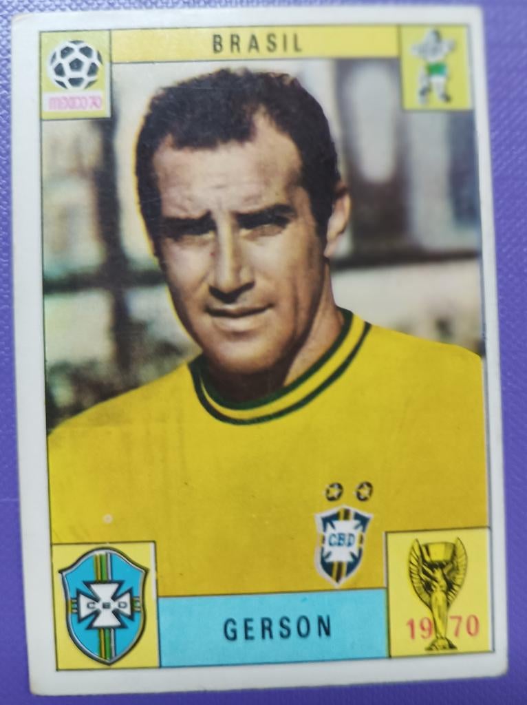 Carte Panini Coupe du monde de foot1970 Mexique 70 GERSON, Envoi