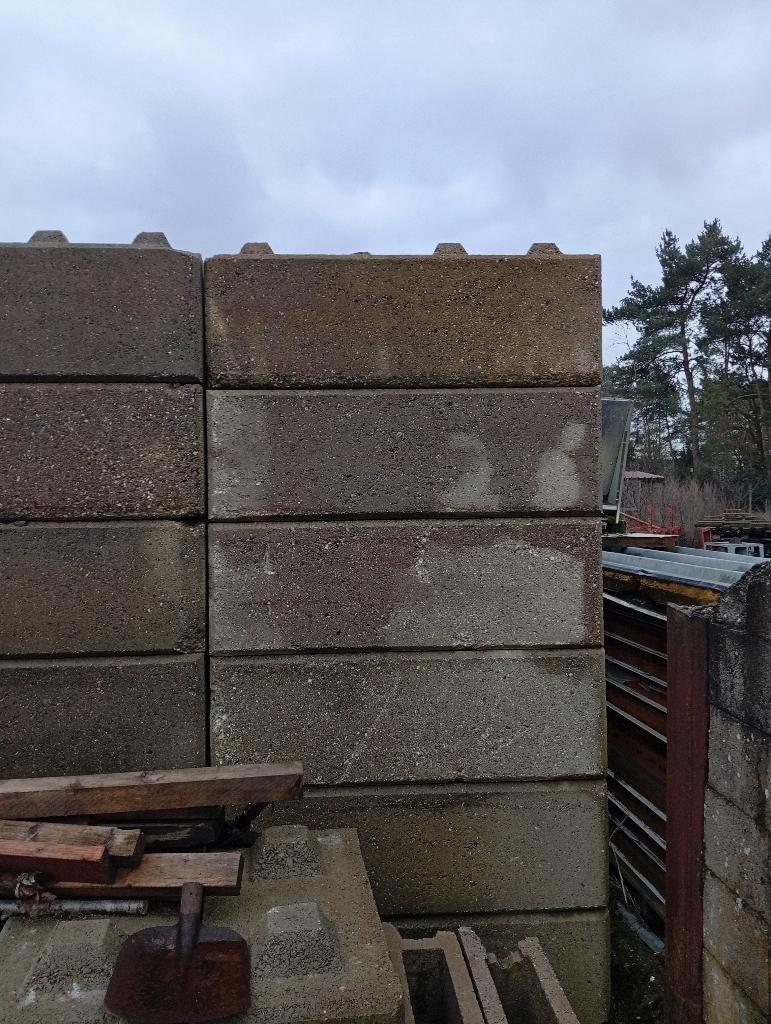 Stapelblokken beton, Doe-het-zelf en Bouw, Metselstenen, Ophalen, Gebruikt, Beton