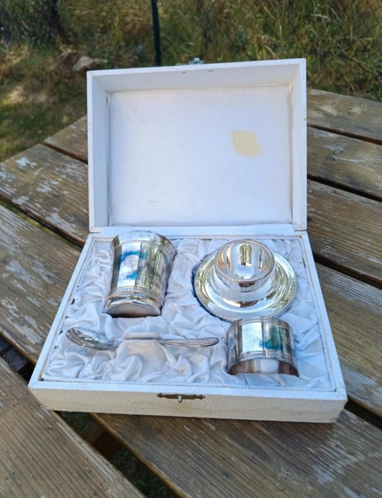 Coffret baptême métal argenté, Enlèvement ou Envoi