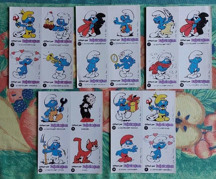 Autocollants Schtroumpfs Frigécrème 1984, Enlèvement ou Envoi, Neuf, Bande dessinée ou Dessin animé