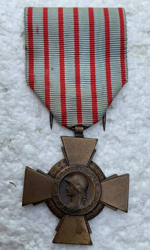 Medaille, Frankrijk, Croix du Combattant 14-18 en 40-45, Enlèvement ou Envoi, Armée de terre, Ruban, Médaille ou Ailes