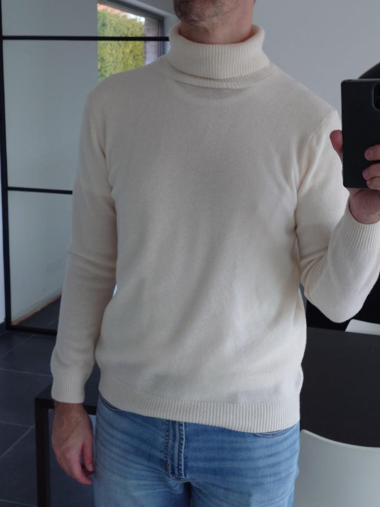 Paul Marin koltrui 100% merino wol XXL, Wit, Ophalen of Verzenden, Paul Marin, Maat 56/58 (XL)