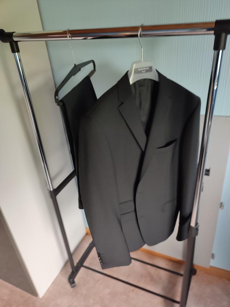 Costume pour homme (Benvenuto)- Veste/Blazer et/ou pantalon, Enlèvement ou Envoi, Comme neuf, Taille 52/54 (L), Noir