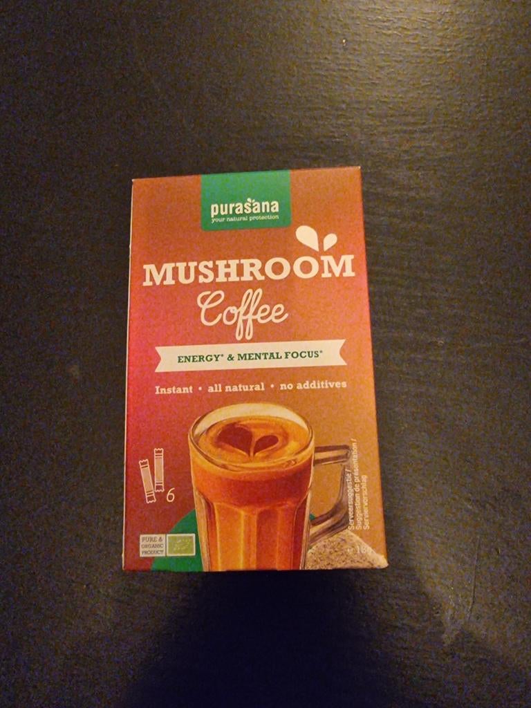Purasana Mushroom Coffee, Sport en Fitness, Ophalen of Verzenden, Nieuw, Poeder of Drank