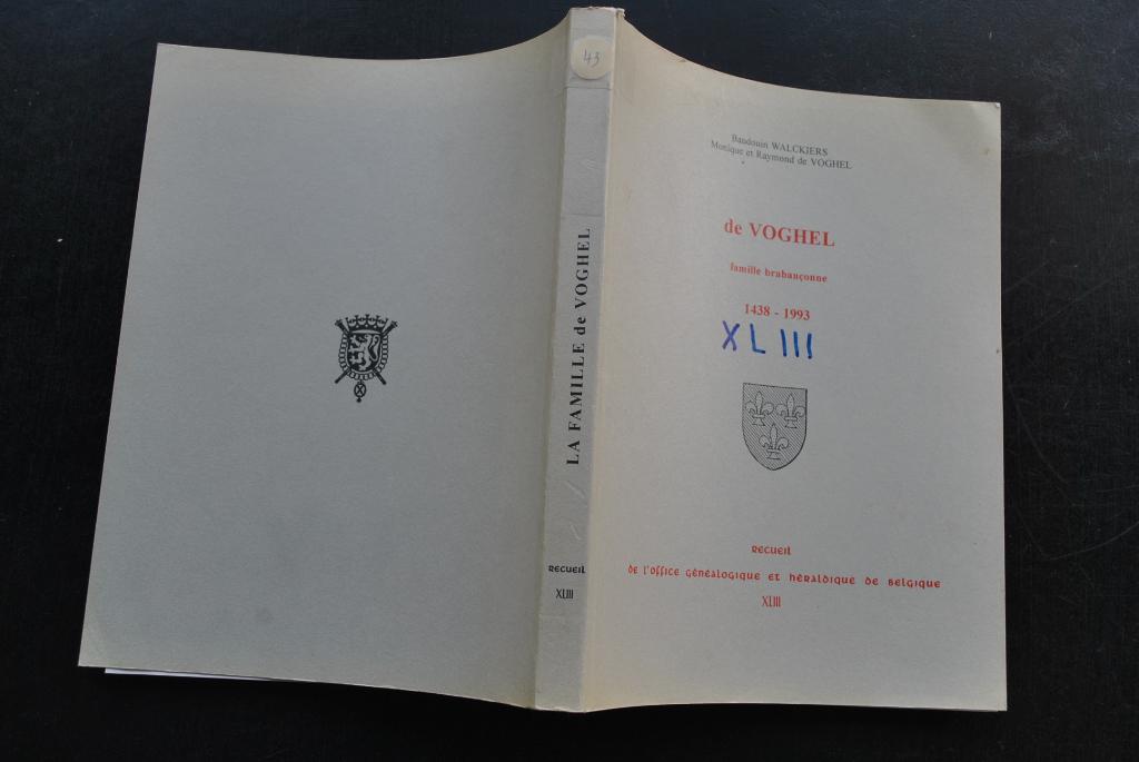 GENEALOGIE HERALDIQUE LE PARCHEMIN 43 DE VOGHEL LENNICK HAL, Enlèvement ou Envoi, Utilisé