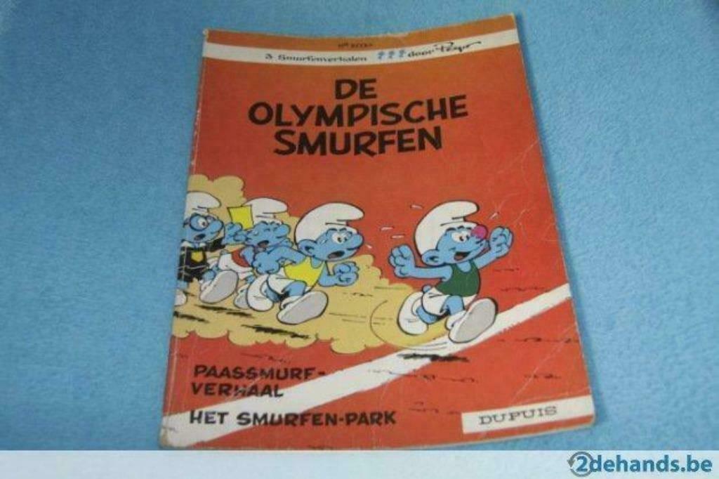 Smurfen Stripboek - de Olympische smurfen, Verzamelen, Ophalen of Verzenden, Gebruikt, Stripboek