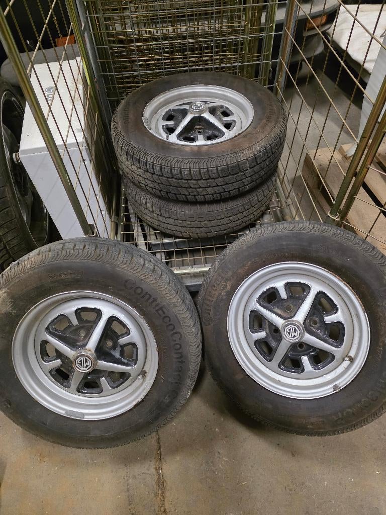 Velgen met banden voor mgb, Auto-onderdelen, Banden en Velgen, Ophalen, Gebruikt, Band(en)