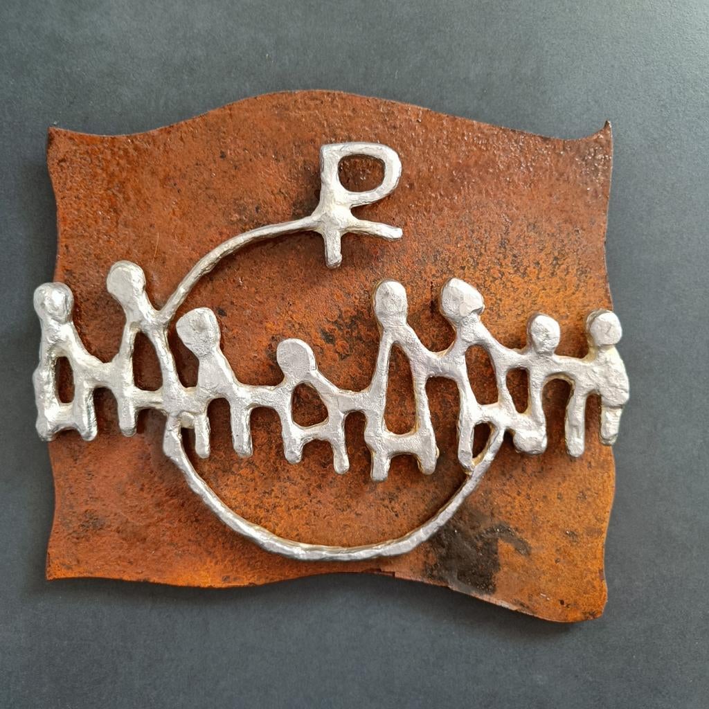 Sculpture Chiro d'Octave Rutten., Enlèvement ou Envoi, Utilisé, Emblème, Broche ou Badge