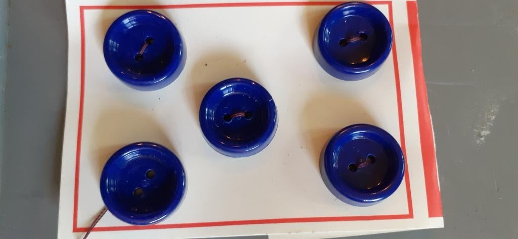 5 boutons bleu creux au centre, Ophalen of Verzenden, Nieuw