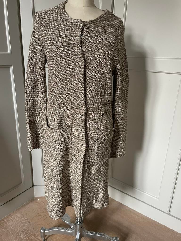 Lange cardigan Liu Jo 38, Kleding | Dames, Ophalen of Verzenden, Zo goed als nieuw, Maat 42/44 (L), Beige