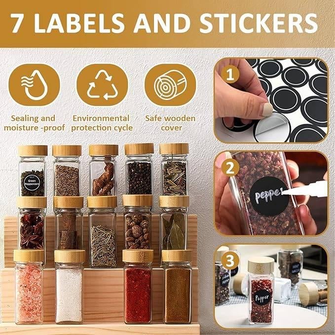 Pot à épices en verre | 24 pièces | LIVRAISON GRATUITE, Neuf, -, -, Autres types