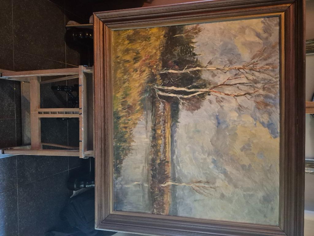 Schilderij B. Tas, Antiek en Kunst, Ophalen