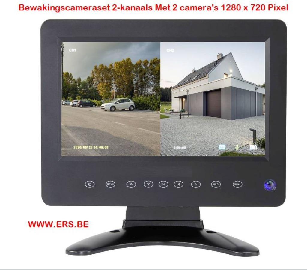 Camera bewaking 2 Camera's 1 monitor, Audio, Tv en Foto, Ophalen of Verzenden, Nieuw, Binnencamera