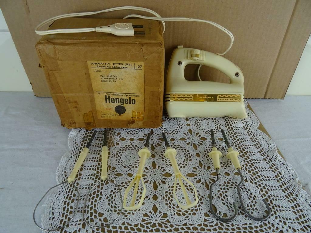Retro mixer reismixer keukenmixer 1958 Moulinex mixer antiek, Verzamelen, Retro, Huis en Inrichting, Ophalen of Verzenden