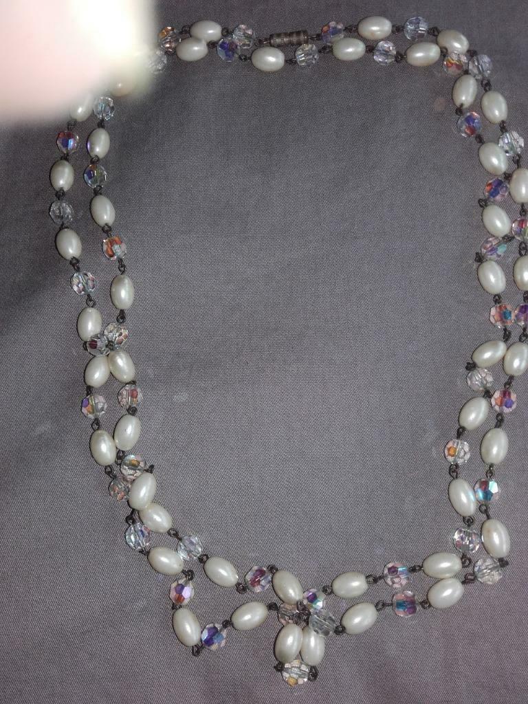 collier ancien cristal, Enlèvement ou Envoi, Utilisé, Autres matériaux