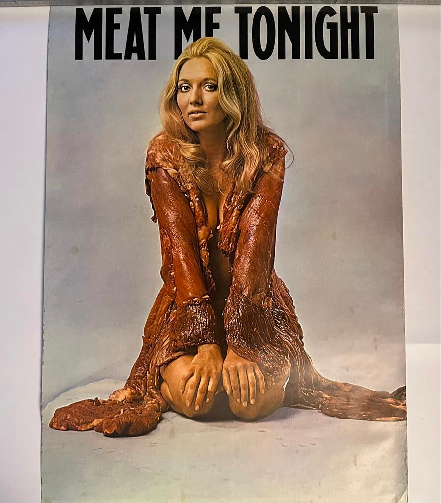 AFFICHE ANCIENNE MEAT ME TONIGHT 1970, Enlèvement, Utilisé