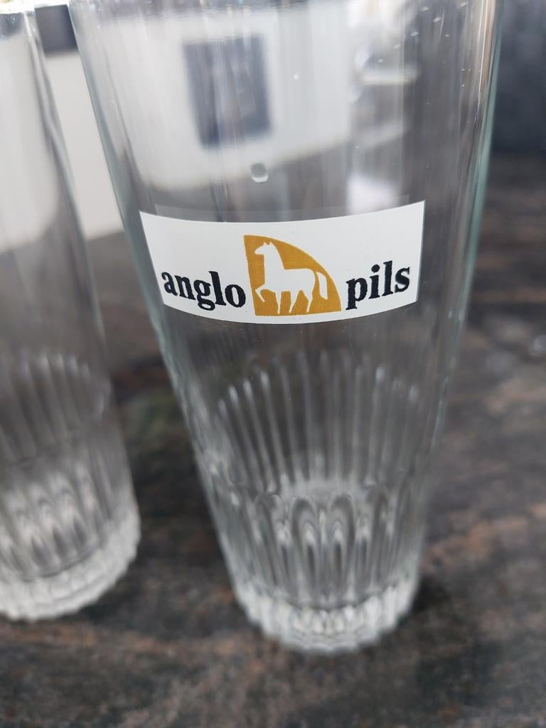 2 anglo pils bierglazen, Ophalen of Verzenden, Zo goed als nieuw