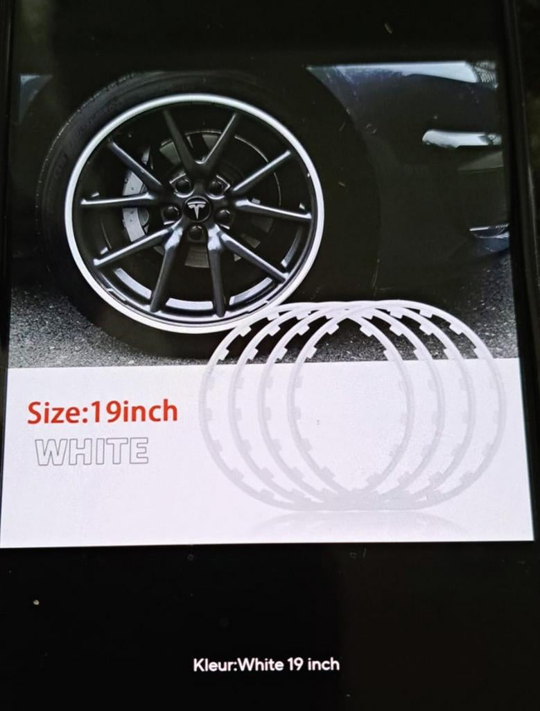 Witte velgbeschermers 19 inch voor Tesla model Y (nieuw), Auto-onderdelen, Banden en Velgen, Ophalen, Nieuw, 19 inch