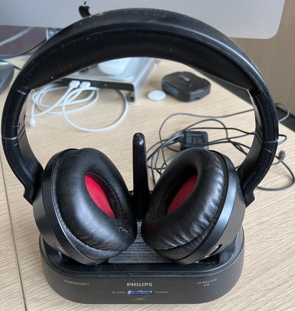 Philips SHC8575 draadloze hoofdtelefoon, TV, Hi-fi & Vidéo, Casques audio, Utilisé, Circum-aural, Philips, Sans fil, Enlèvement ou Envoi