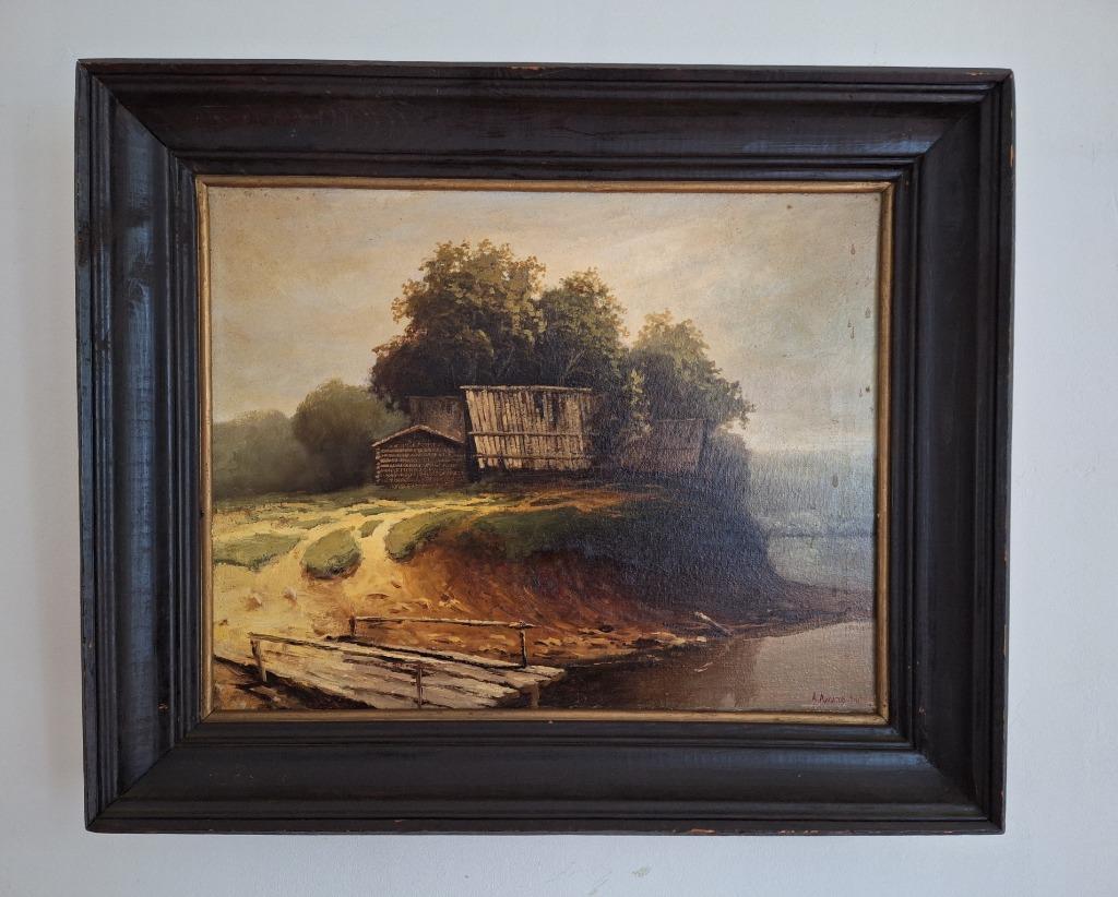 Olieverf Schilderij Alpatow Alexej Art, Antiek en Kunst, Kunst | Schilderijen | Klassiek, Ophalen of Verzenden