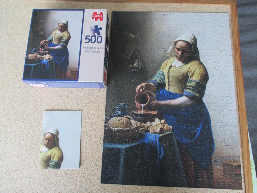 puzzel jumbo 500 melkmeisje, Ophalen of Verzenden, 500 t/m 1500 stukjes, Zo goed als nieuw, Legpuzzel