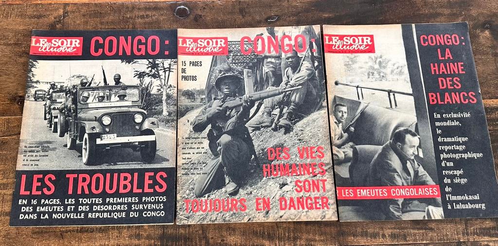 1960 Indépendance du Congo, Le Soir Illustré 3 x, Envoi