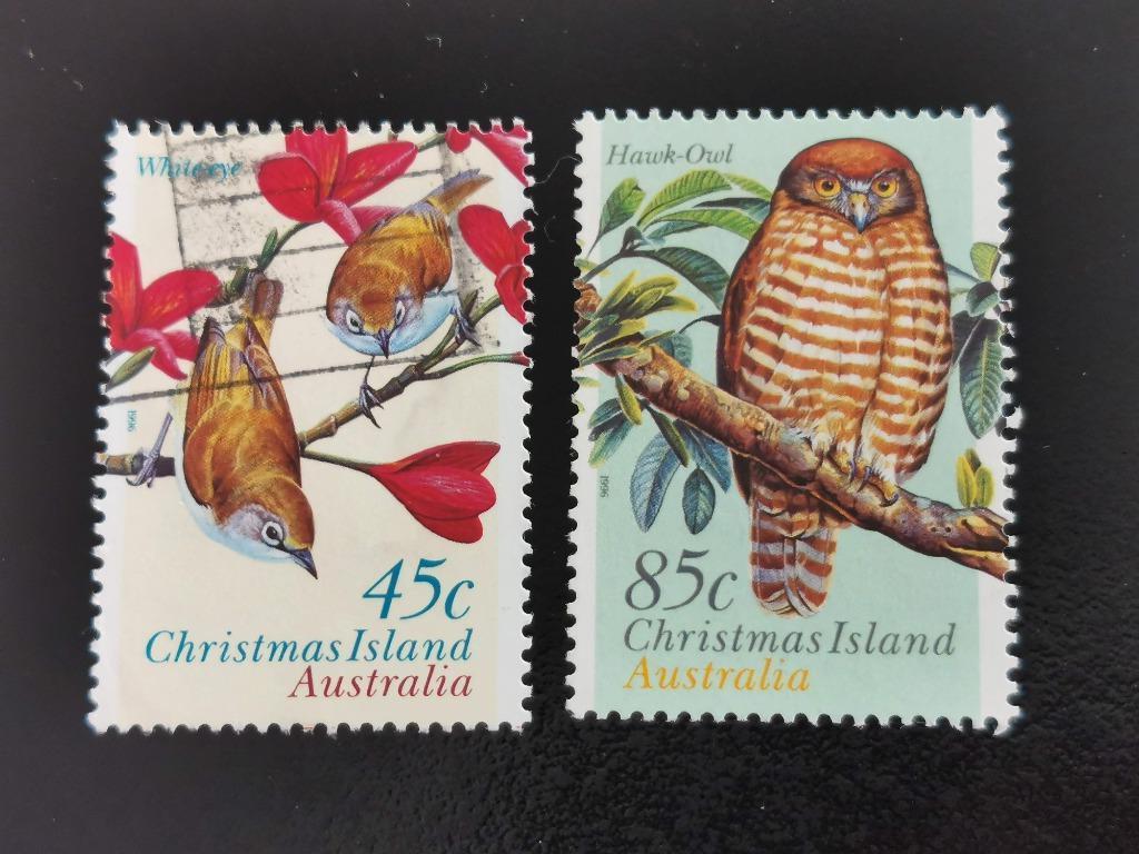 Île Christmas 1996 - oiseaux - hibou, Enlèvement ou Envoi, Affranchi