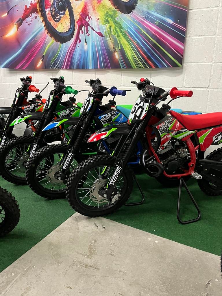 Nieuw Crossmotor 50cc 75km/u 2-Takt Automaat Kickstarter, Kinderen en Baby's, Speelgoed | Buiten | Accuvoertuigen, Nieuw, Ophalen of Verzenden
