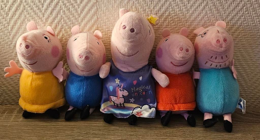 Peppa pig knuffelset, Ophalen of Verzenden, Zo goed als nieuw