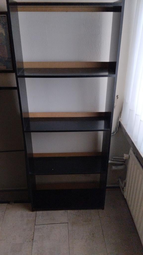 Open zwart boekenrek student, Huis en Inrichting, Ophalen, Zo goed als nieuw