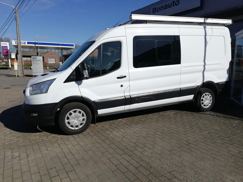Ford Transit TRANSIT 2T L3 H2 DUBB CABINE 7 PLAATSEN 130 PK, Auto's, Ford, Monovolume, Bedrijf, 97 kW, 131 pk