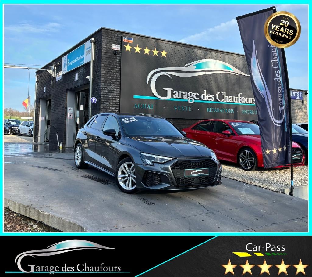 Audi A3 Sportback TDi - ! Pack S line ! - 1er Prop - Eu6d, Cuir, Achat, Euro 6, Entreprise