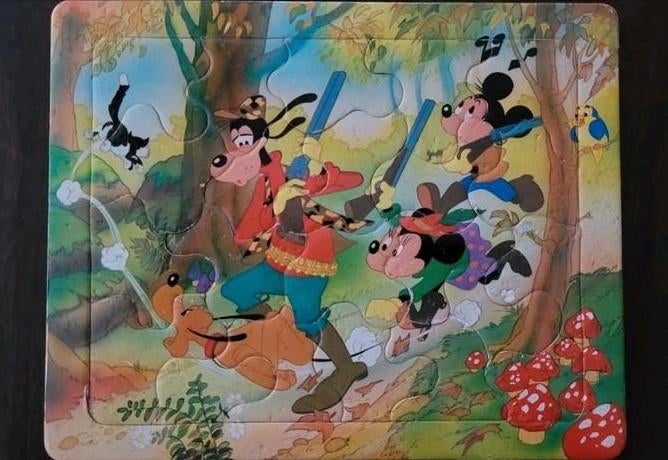 Puzzle Disney des années 80 Pluto Goofy Mickey Minny, Enlèvement ou Envoi, Comme neuf