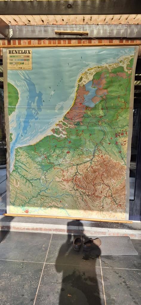 Schoolkaart belgie nederland, Antiek en Kunst, Antiek | Schoolplaten, Ophalen