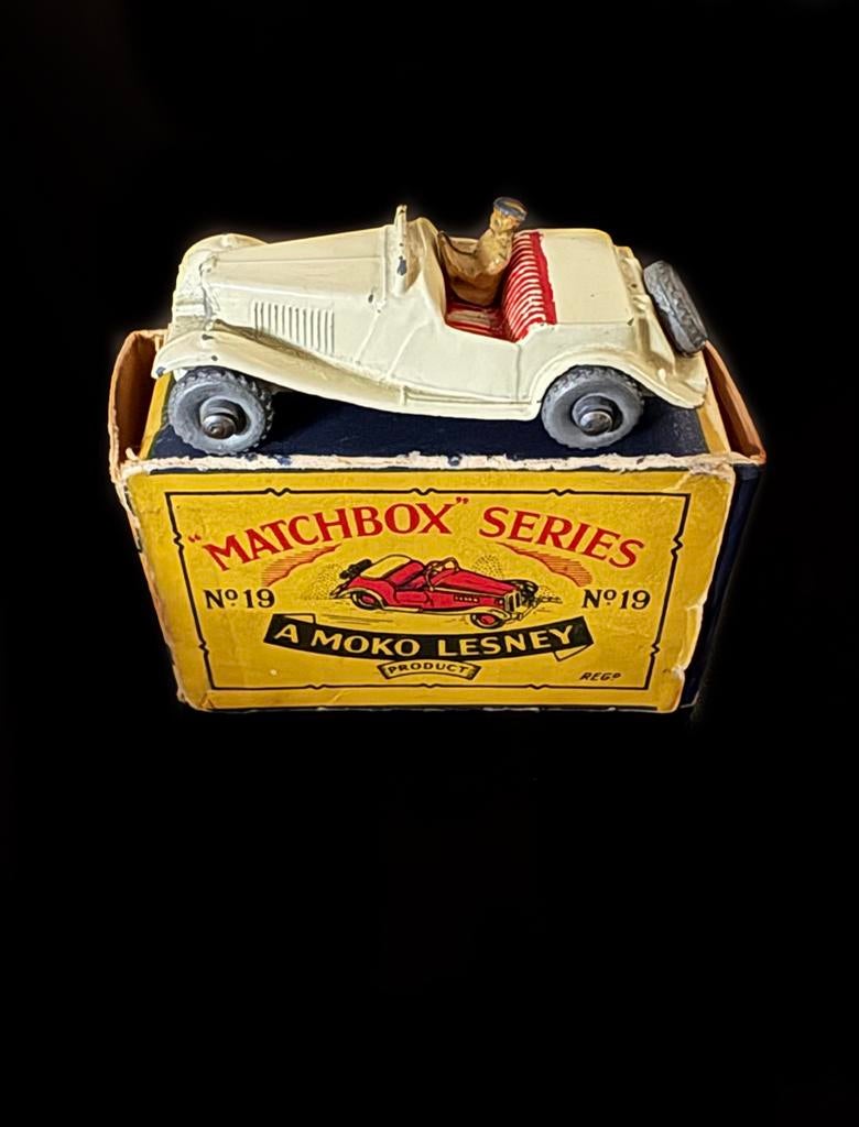 Matchbox nr 19a MG TD Midget Sports Car, Enlèvement ou Envoi, Utilisé