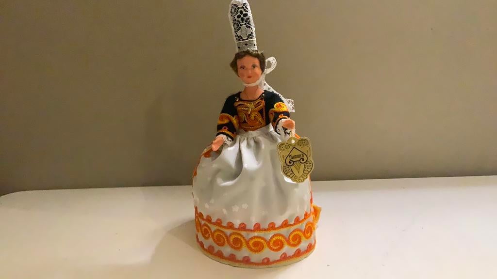Vintage Bigoudène-pop,  van Pont-l'Abbé., Verzamelen, Poppetjes en Figuurtjes, Ophalen of Verzenden, Zo goed als nieuw